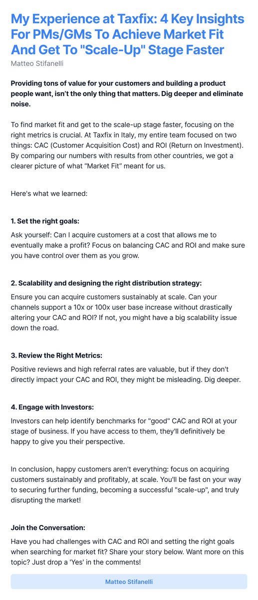 My Experience at Taxfix: 4 Key Insights For PMs/GMs To Achieve Market Fit And Get To "Scale-Up" Stage Faster