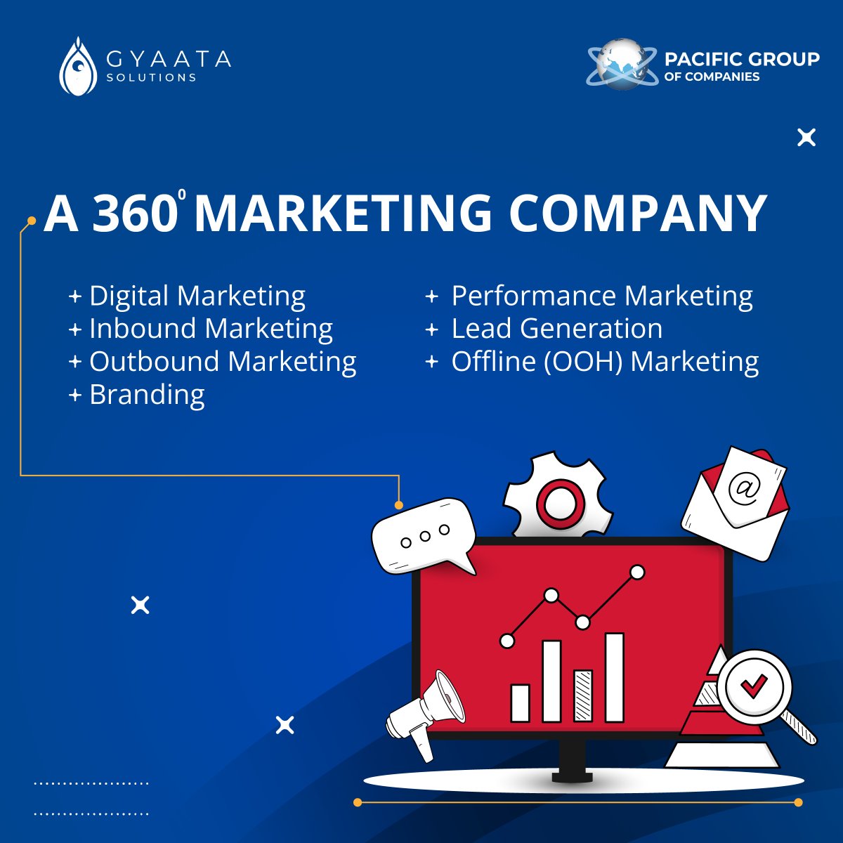 Gyaata Solutions, a performance driven agency offers technologically advanced and latest IT solutions leading to exponential business growth.

#GyaataSolutions #PerformanceDrivenAgency #AdvancedITSolutions #BusinessGrowth #TechnologyInnovation #ExponentialSuccess #marketing