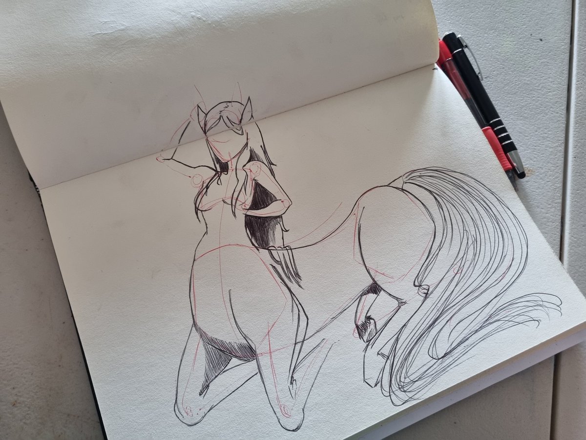 Ally_Drawing's tweet photo. When the brain says "draw a centaur chick" I suppose we go with it I guess?
#mythological #myth #creature #centaur #pen #horse #shading #pens https://t.co/GRYoMxd0vd