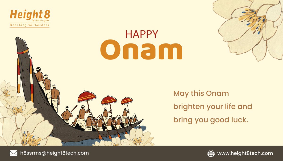 Height8Ltd's tweet photo. May the spirit of this beautiful festival bring happiness and abundance in everyone's life.
Happy Onam!
#onam #onam2023 #HappyOnam #festival #H8 #height8tech #height8 #telecom https://t.co/mlCrSrSuKG