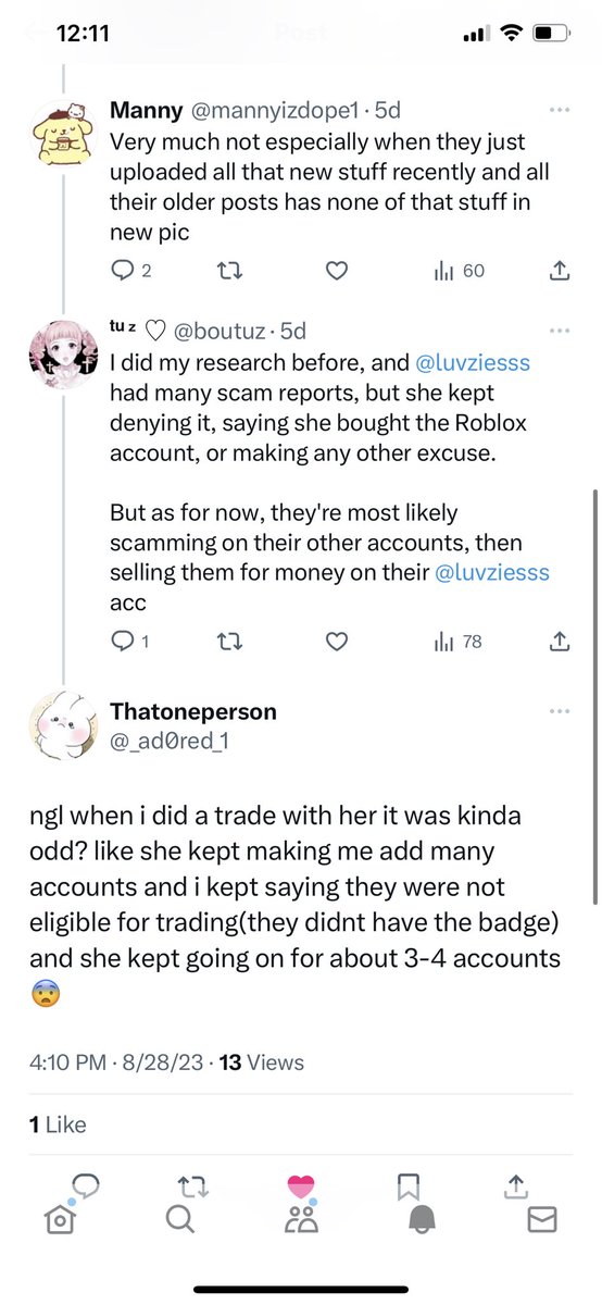 @.luvziesss guys beware of this twitter account like I said for those of you who are trying to trade her don’t get yourself scammed more proof on her #adoptme #royalehigh #adoptmetrades #royalehightrades