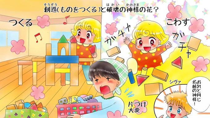 昔のイラスト紹介                   
福娘童話集様誕生花クイズ15      
 *7年ほど前の絵です                                           
(問題)破壊と創造の神シバ(シヴァ)に供えたとされる花は? 