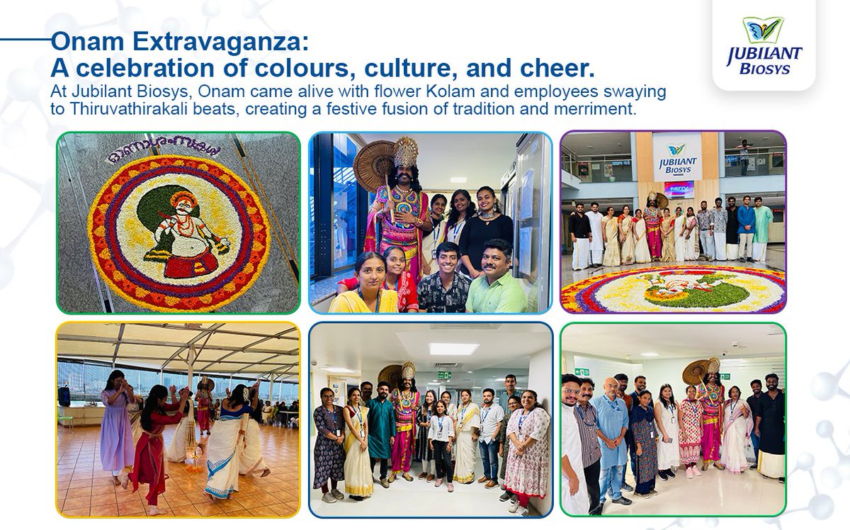 Happy #Onam from Jubilant Biosys Limited.
At Jubilant Biosys we came together as a family to celebrate #Onam, looking forward to the year ahead with #hope and #optimism.