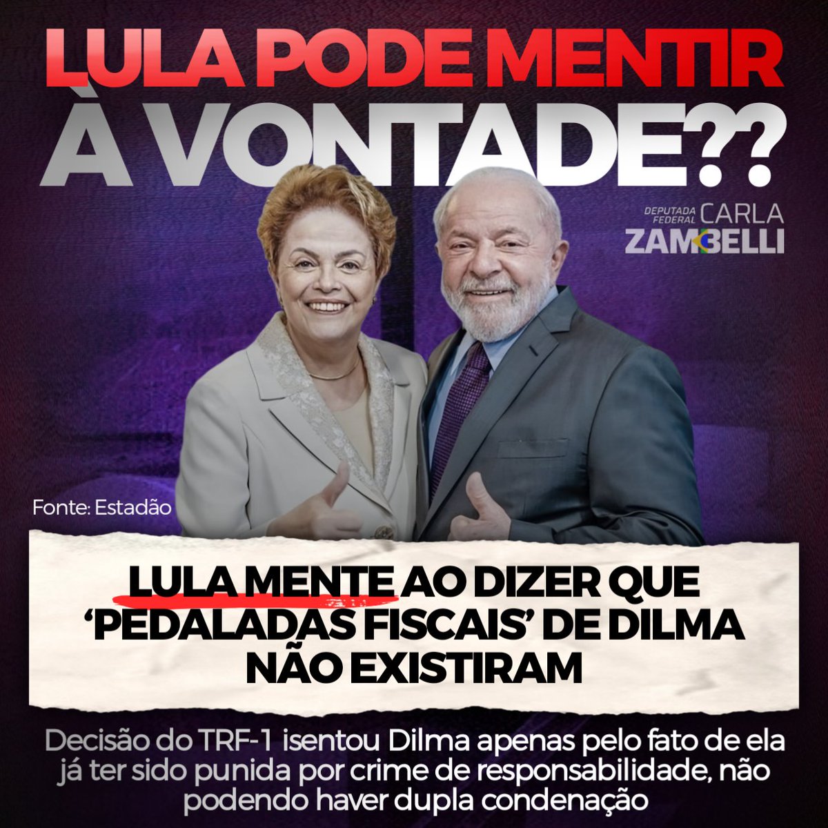 ZambelliCarla_'s tweet photo. Mais uma mentira para a coleção dele. lula segue mentindo incolumemente. Segundo a esquerda, não era a direita que "propagava fake news"? "Acuse-os do que você faz" nunca foi tão atual. https://t.co/tfdWOeshqW