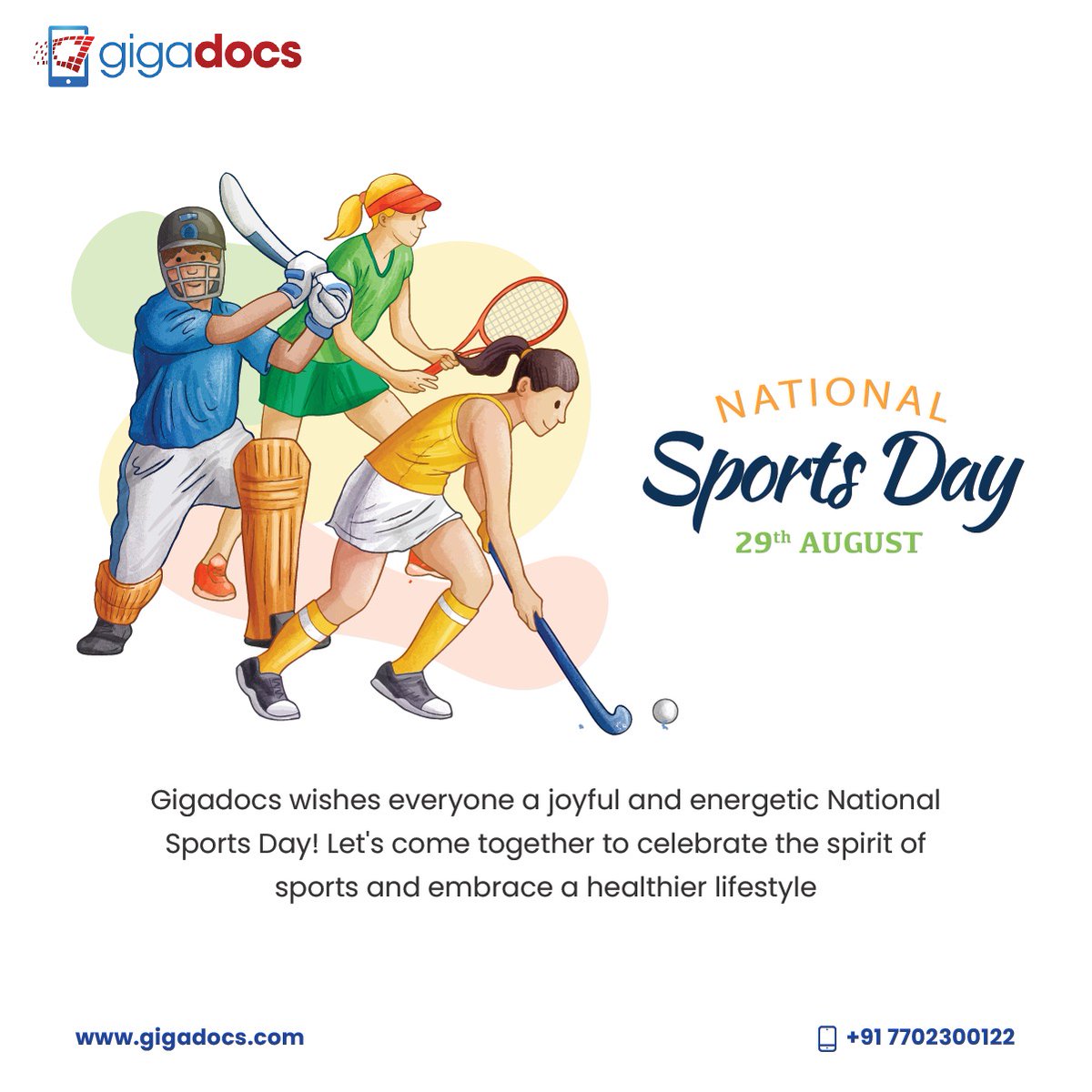 gigadocs's tweet photo. National Sports Day, also known as Rashtriya Khel Divas, celebrated in India every year on August 29th, marks the birth anniversary of the legendary Indian hockey player Major Dhyan Chand.
@Gigadocs #NationalSportsDay #sports #sportsday #fitness #DhyanChand #health #healthcare https://t.co/ul21djgIC9