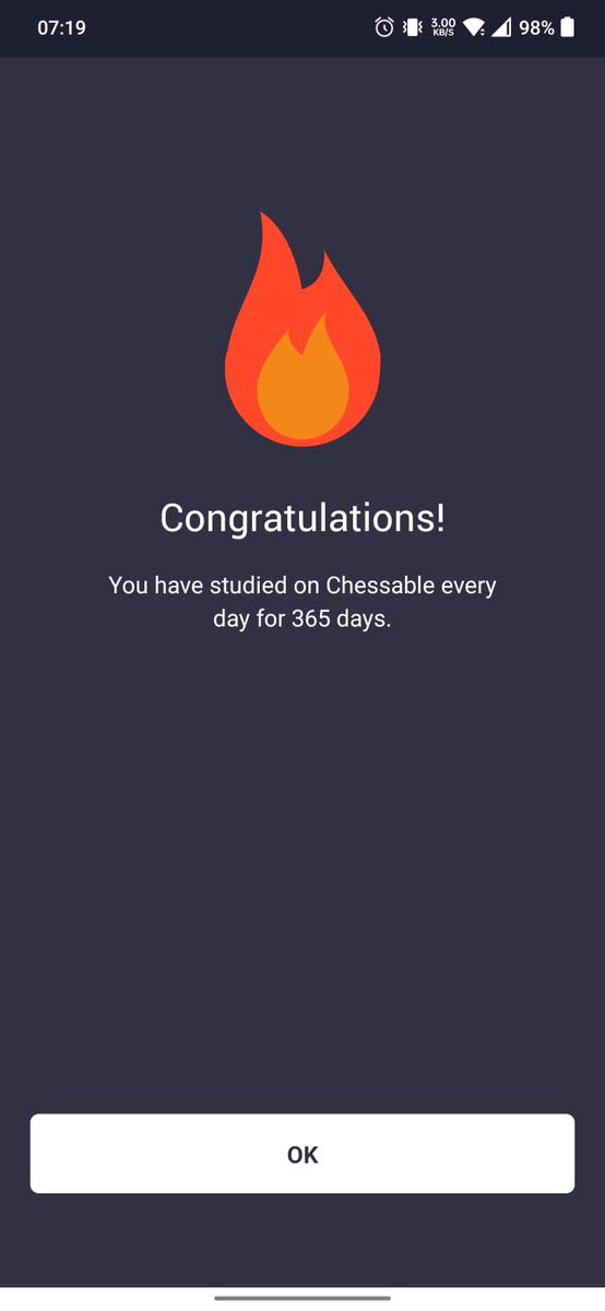The_Thinker_Ape's tweet photo. Studied for 365 consecutive days on @chessable. This was my experiment to see what it would look like to do it everyday. Now I don't even remind myself to do that. It just became my morning routine. https://t.co/Pt4Qo34B2O