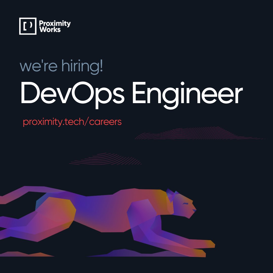 We're #hiring for #DevOpsEngineers!
Know anyone who might be interested in joining our stellar team tribe of #Proxonauts?

Apply using this link or through our website proximity.tech

🔗proximity.tech/jobs/devops-en…

 #ProximityWorks #HiringDevOpsEngineer #DevOps #DevOpsJobs