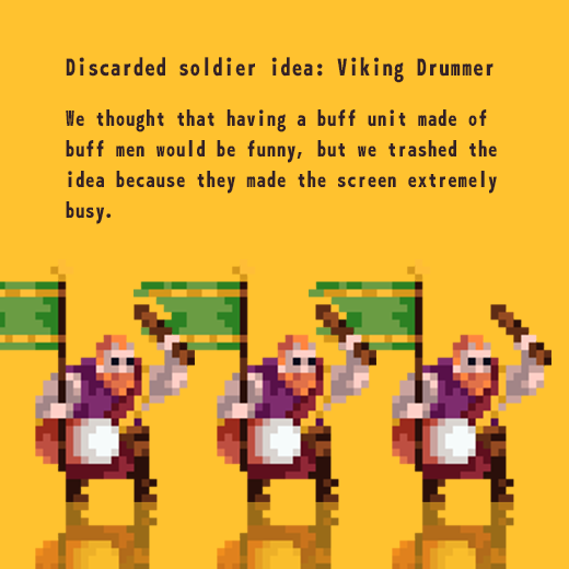 roguewithdeaden's tweet photo. Sorry! Our manga artist has been wounded in battle, so there's no manga this week...
Instead, we'll show you a discarded idea for a new type of soldier that eventually became the pigmy drummer! https://t.co/cXFwyitEJy