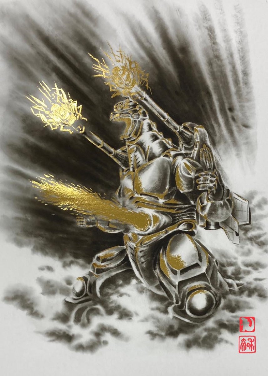 お知らせ】 キングギドラ・メカゴジラ掛軸が発売開始！ 日本画＆本金箔