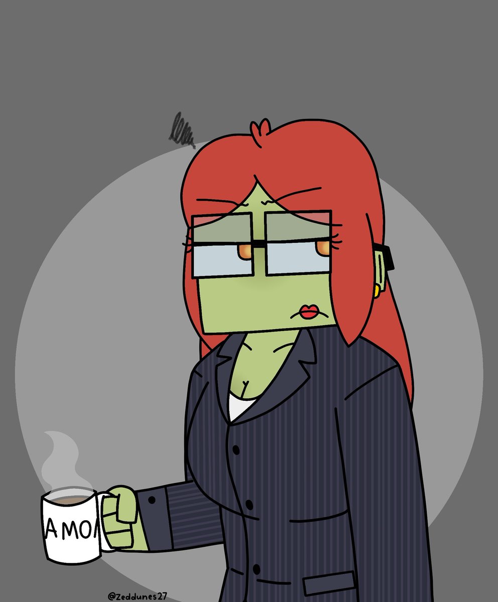 Zeddunes27's tweet photo. Lauren "ZG and mindy's mom" 👩‍👧‍👧☕

#Minecraft #zamination #zombiegirlsfamily #minecraftfanarts #kathychan @zaminationyt https://t.co/S6Ie26SZav