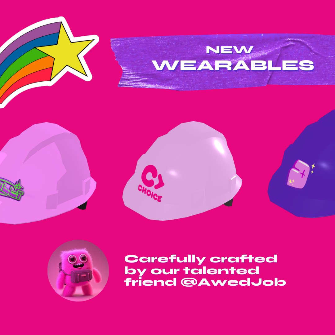 dragverseapp's tweet photo. Get your hard hat, and show your support! 👷
Proudly collaborating with @ChoiceLgbt to bring you a vibrant collection of #DCL wearables designed by our talented friend @AwedJob! ☀️
https://t.co/gV9qxiJ4g0
#BuildingProudly🌈 #ChoiceDAO #OnChainSummer #GG18 https://t.co/KRwRMaEgBo