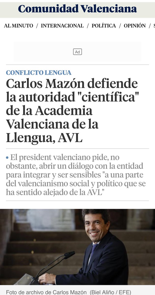 Jaume_Hurtado's tweet photo. Pujol, Zaplana i ara @carlos_mazon_ 
Decidixen temes relacionats én el VALENCIÀ, perque no son politics, NO, son “cientifics” i en els ratos lliures fan cursos de filologia en CCC
(Nótese el sarcasmo)
De fet Zaplana es el referent cultural de tota la burguesia catalana https://t.co/3dYwi81VNt