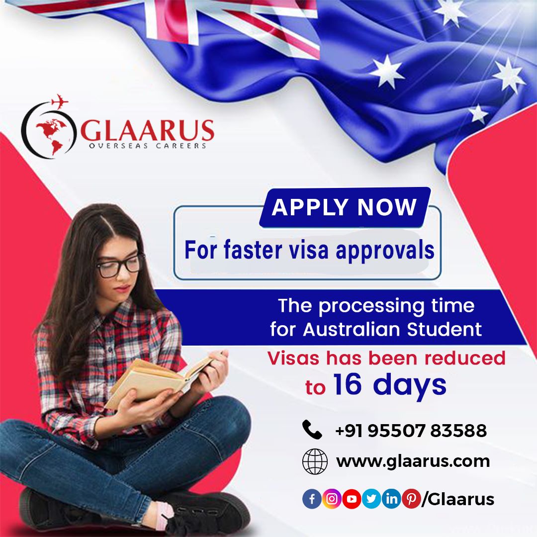 glaarus's tweet image. ✈️Swift Visa Approvals Await! 🌍 Cut the Wait for Australian Student Visas - Just 16 Days Processing Time! Apply Today.

Reach us: glaarus.com/student-visa/

#FasterProcessing #studyinaustralia #visaapproval