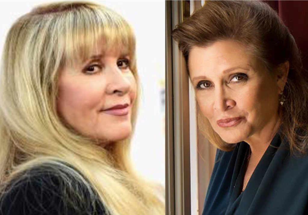I was today years old when I realized these two queens look so much alike <a href="/StevieNicks/">Stevie Nicks</a> #carriefisher #StarWars