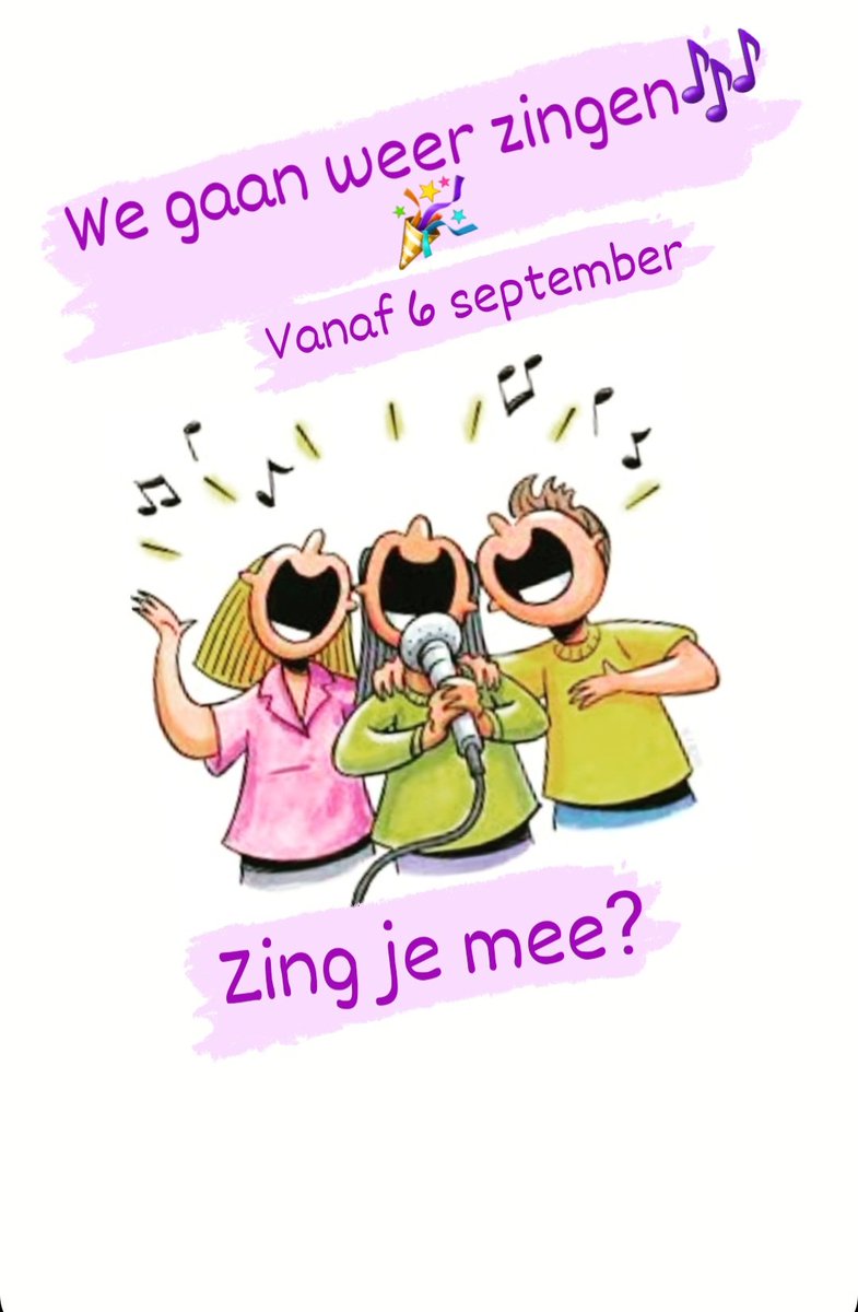 popkoornameless's tweet photo. Vakantie is bijna voorbij..
We gaan weer zingen
🎉🎶🎊🎵.
Zing je mee? Welkom..
Check onze website...
https://t.co/YYor75s7VE https://t.co/5e6JdsCNMy