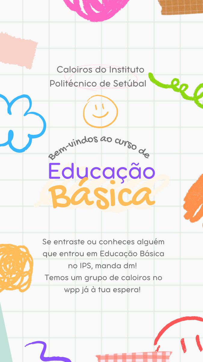 Caloiros sejam Bem-Vindos ao curso de Educação Básica no Instituto Politécnico de Setúbal 🫶🏻