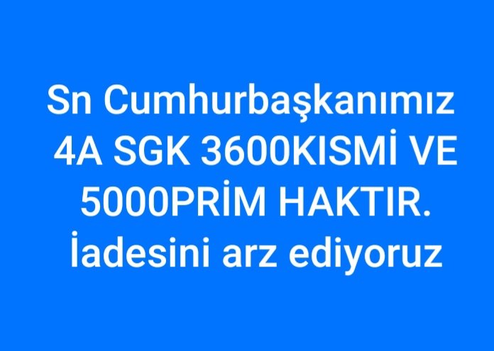 ✔️Kadınlara pozitif ayrımcılık yapacağız diye yola çıktınız, EYT'de en çok kadınları mağdur ettiniz
✔️KISMİ EMEKLİLİK 99 yasasıyla erkeklere 5 yıl eklenirken kadınlara 8 yıl eklendi?

 ✔️Kadınlarımız borç batağında kaldı.
✔️Vehh 5000 PRİM 
<a href="/RTErdogan/">Recep Tayyip Erdoğan</a>
#5000VeKısmiİçinHAKKANİYET