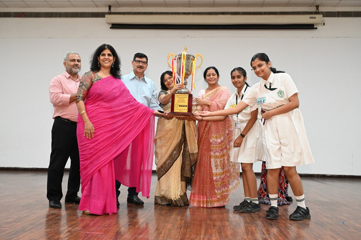 DPSJOD's tweet photo. DPSJ wins the 7th Annual Muskan Bhandari Memorial Inter School English Debate-2023 organised at DPSJ. Hemakshi Gupta clinched the Second Position &amp; Diya Jain secured the First Position.
@Interstar_AE https://t.co/qt2Z2Sxf7A