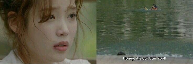 BOXIANx's tweet photo. did you know that the boy iu saved in the first ep of moon lovers was baekhyun? that's why when she came to past world she meets baekhyun (wang eun) in the pool 👀🤍 https://t.co/BjdxnCNkOj