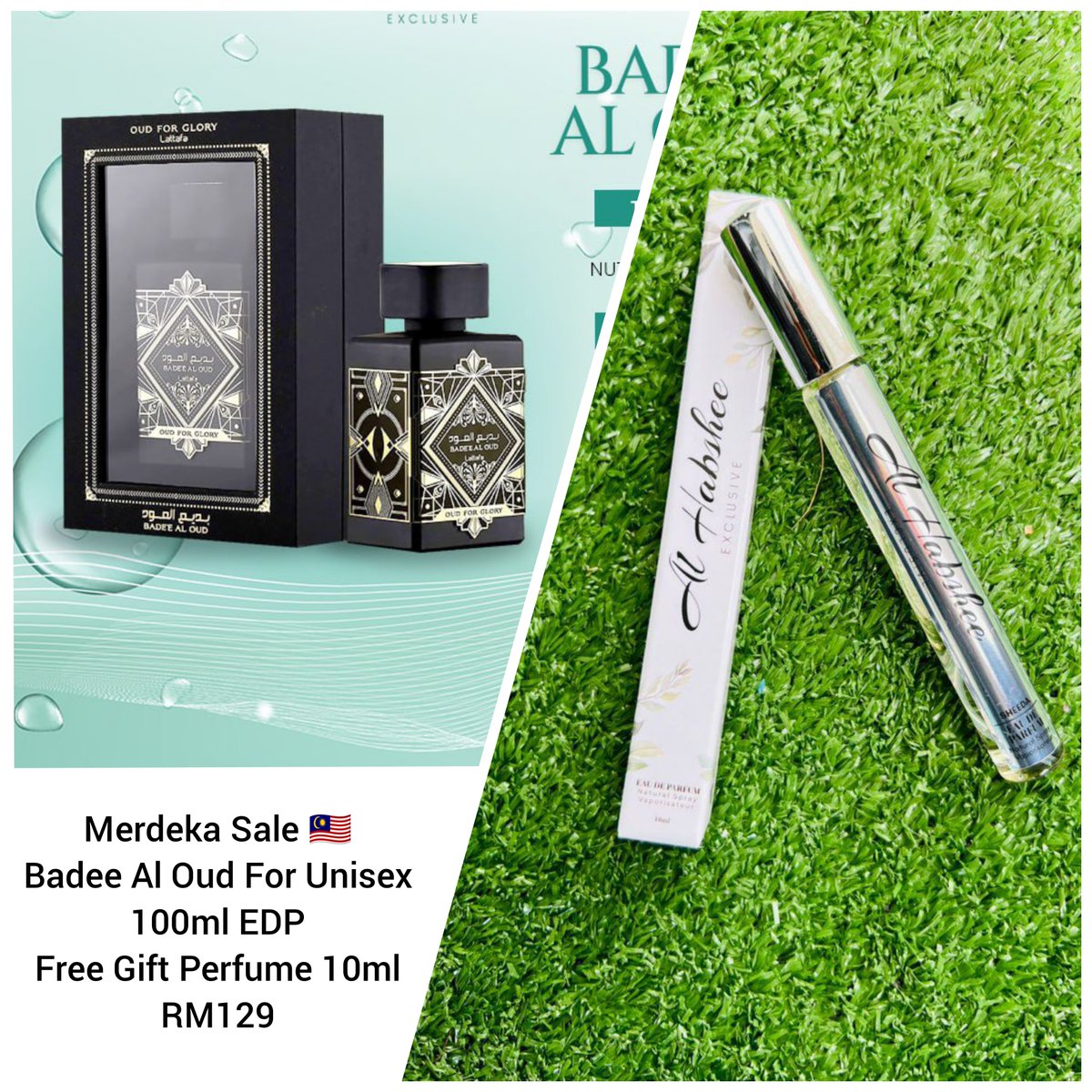 arabic_ismail's tweet photo. Merdeka Sale 🇲🇾
Badee Al Oud For Unisex 100ml
Fresh warm spicy woody
RM129
Free Gift Pek Travel 10ml bernilai RM30
PROMOSI HINGGA 1 SEPTEMBER 2023
Berminat? Klik sini ye
👉https://t.co/mG9APT6aWT
#AlHabsheeByIsmail #Perfume #PerfumeArab #Fragrance #MerdekaSale https://t.co/0d9QgSVWEq