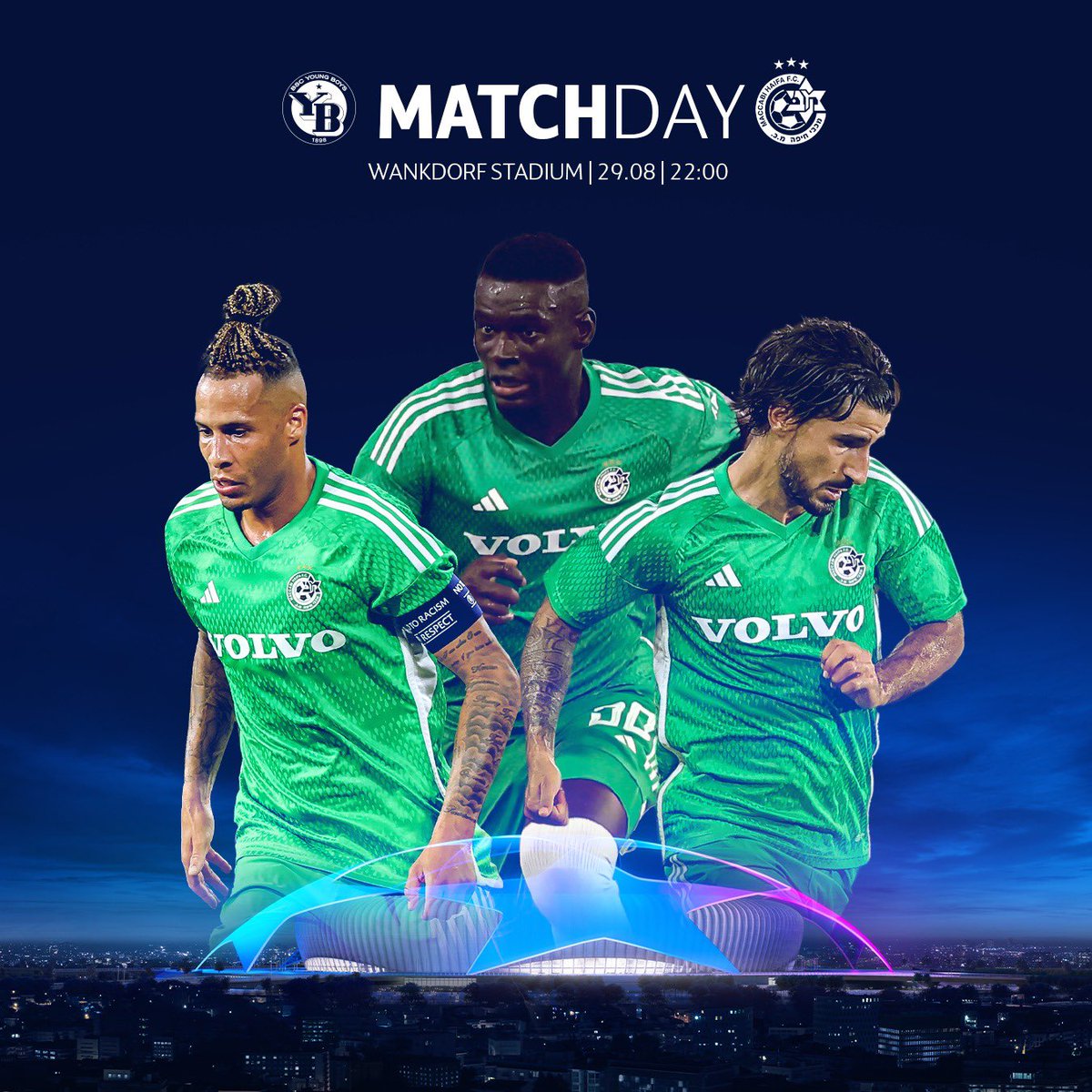 יאללה מכבי! עם הלב ⚽️💚✨
#UCL #maccabi #YBMAC #יאללהמכבי