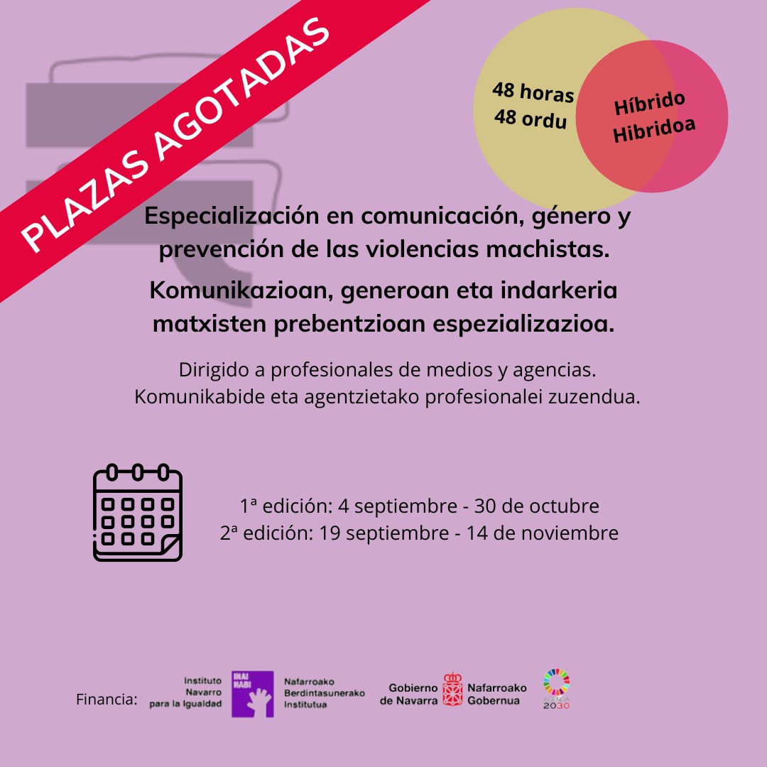 ComunicadorasNA's tweet photo. • PLAZAS AGOTADAS • Ayer completamos las 40 plazas de este nuevo curso. Las personas que tenéis plaza recibiréis un correo de confirmación a lo largo de hoy. También aquellas que quedáis en lista de espera. 

✨ ¡Gracias a todas por el interés! ✨ https://t.co/30hJrN489A