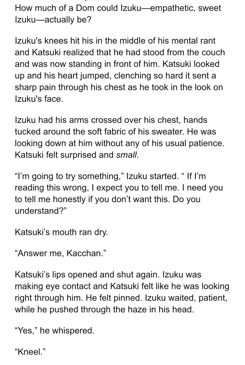 charliesubby's tweet photo. “How much of a Dom could Izuku actually be?” (ch7) #dkbk #bakudeku #bkdkfanfic #keepingkatsuki https://t.co/f5EGzmhMj8