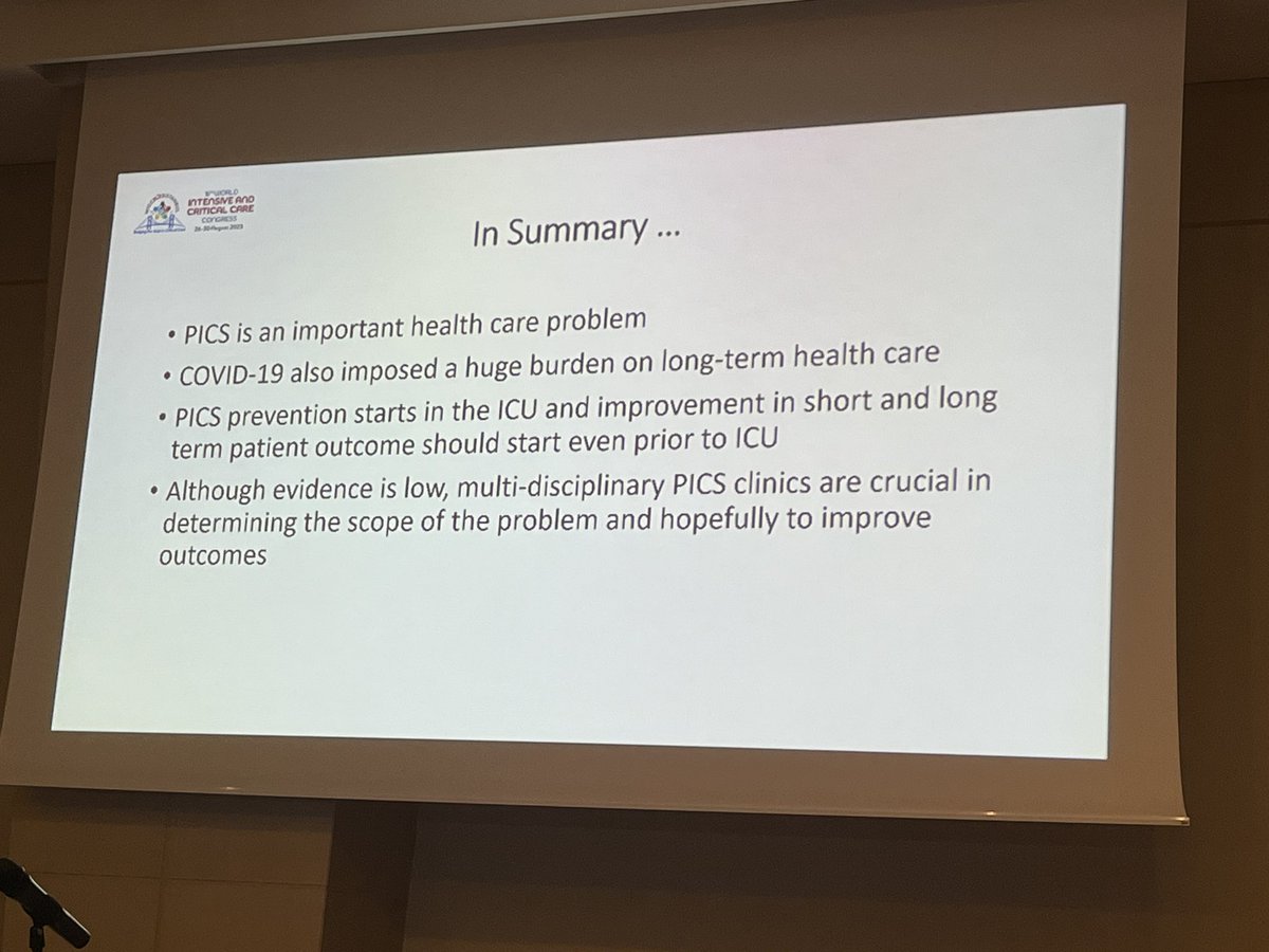 From Prof.Dr. Arzu Topeli 
PICS is an important health care problem.
<a href="/wicc2023/">WICC2023</a> 
@DrStefan2 
#wicc2023