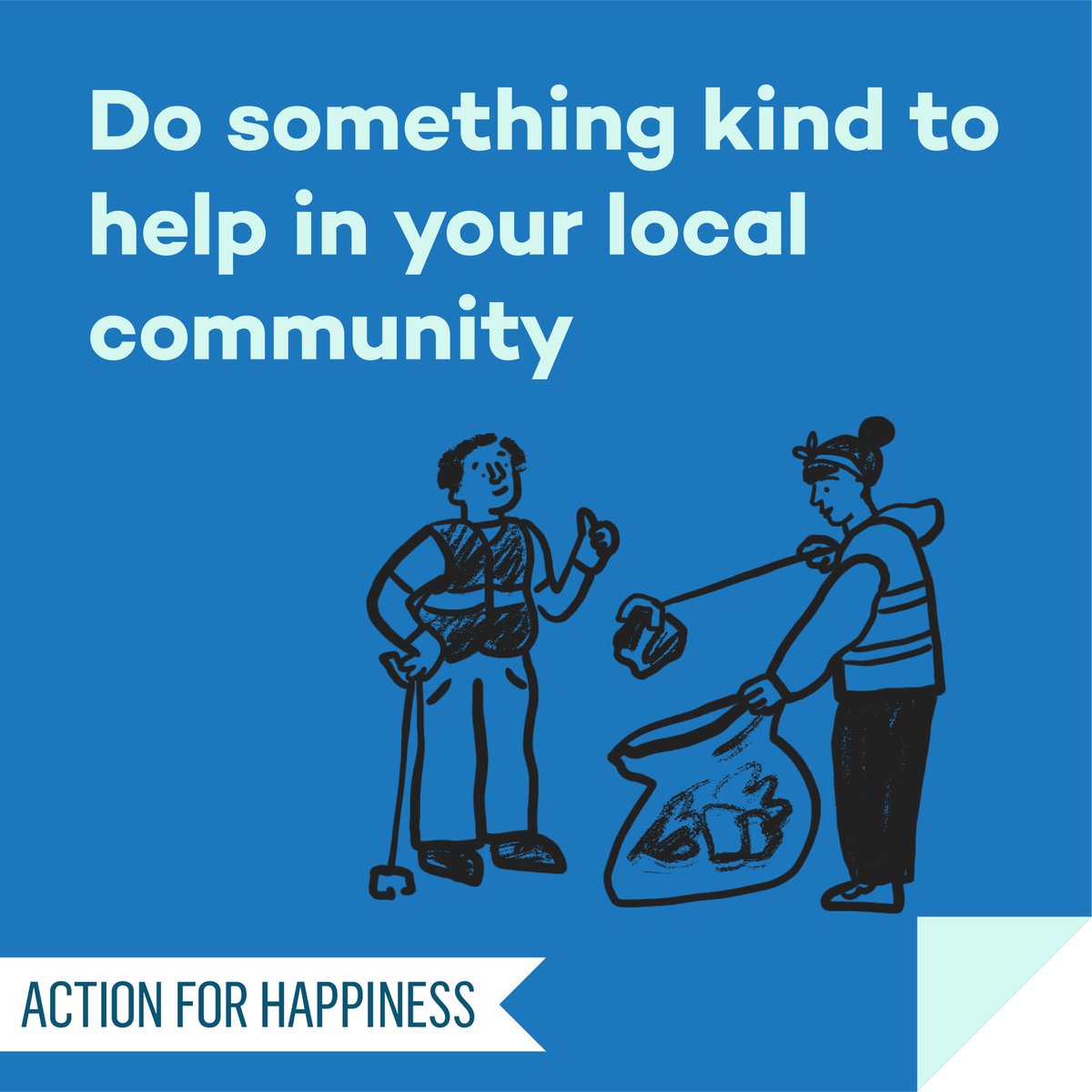 Altruistic August - Day 29: Do something kind to help in your local community actionforhappiness.org/altruistic-aug… #AltruisticAugust