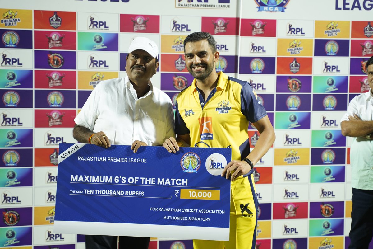 Bhilwarabulls's tweet photo. "In our first match, despite a loss, our team's impressive performance shone through. We're determined to carry this momentum into the next game and aim for an even stronger outcome."
#bhilwarabulls #RajasthanPremierLeague #rpl23 #RPL2023 #captainchahar https://t.co/K8eliW1qRk