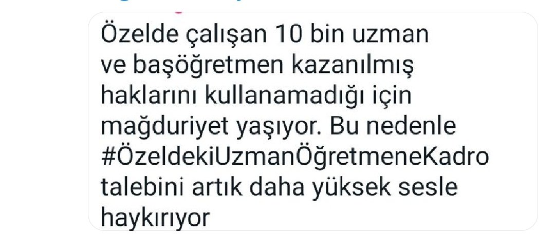 <a href="/Yusuf__Tekin/">Yusuf Tekin</a> @ErbakanFatih <a href="/Mustafa_Destici/">Mustafa Destici</a> 
#ÖzeldekiUzmanÖğretmeneKadro