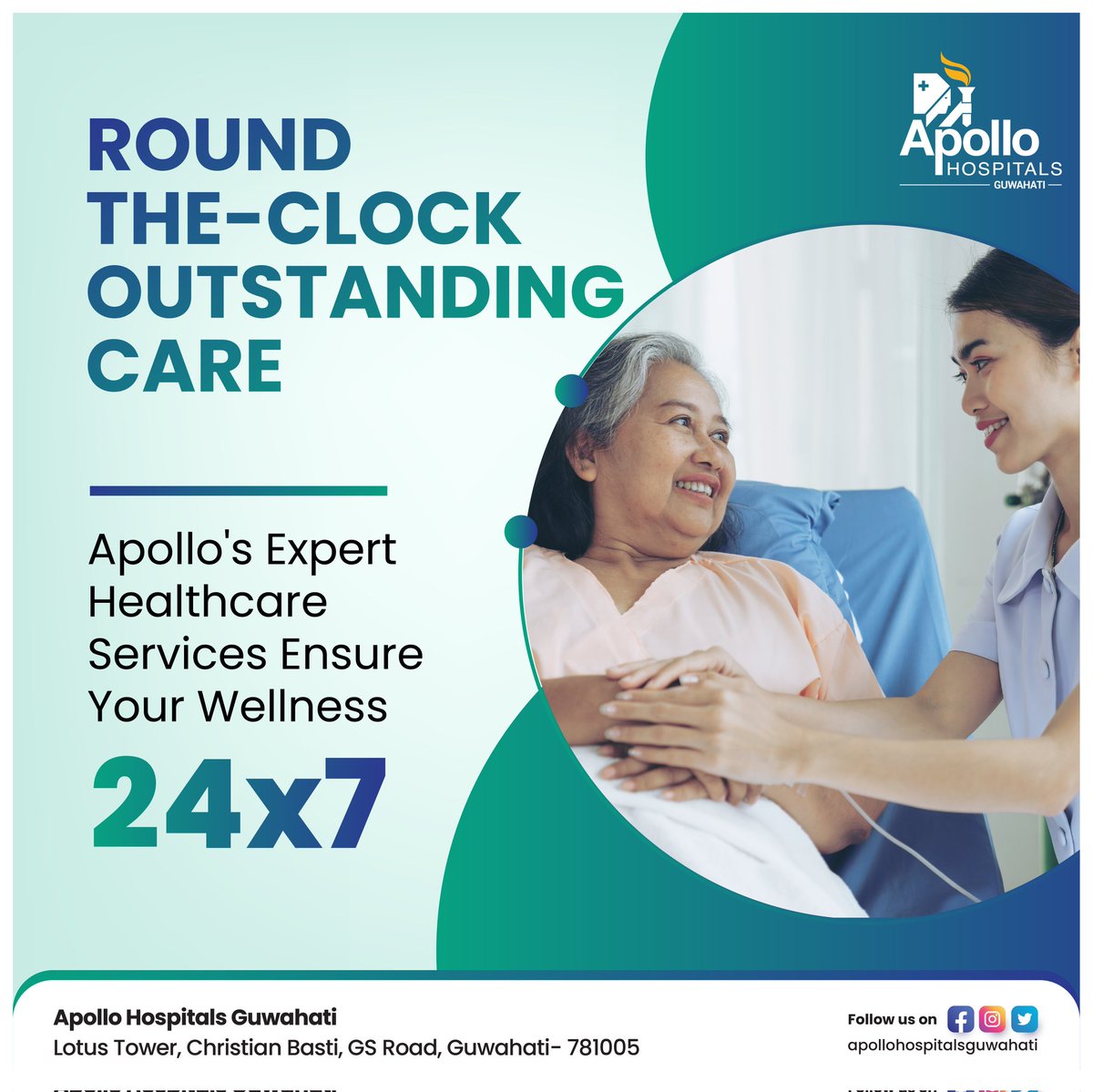 ApolloGuwahati's tweet photo. Empower your Health Journey with Round the Clock facilities at Apollo Hospitals Guwahati.
#apollohospitalsguwahati #apollohospitals #Apollodoctors https://t.co/xD1MyEUPW8