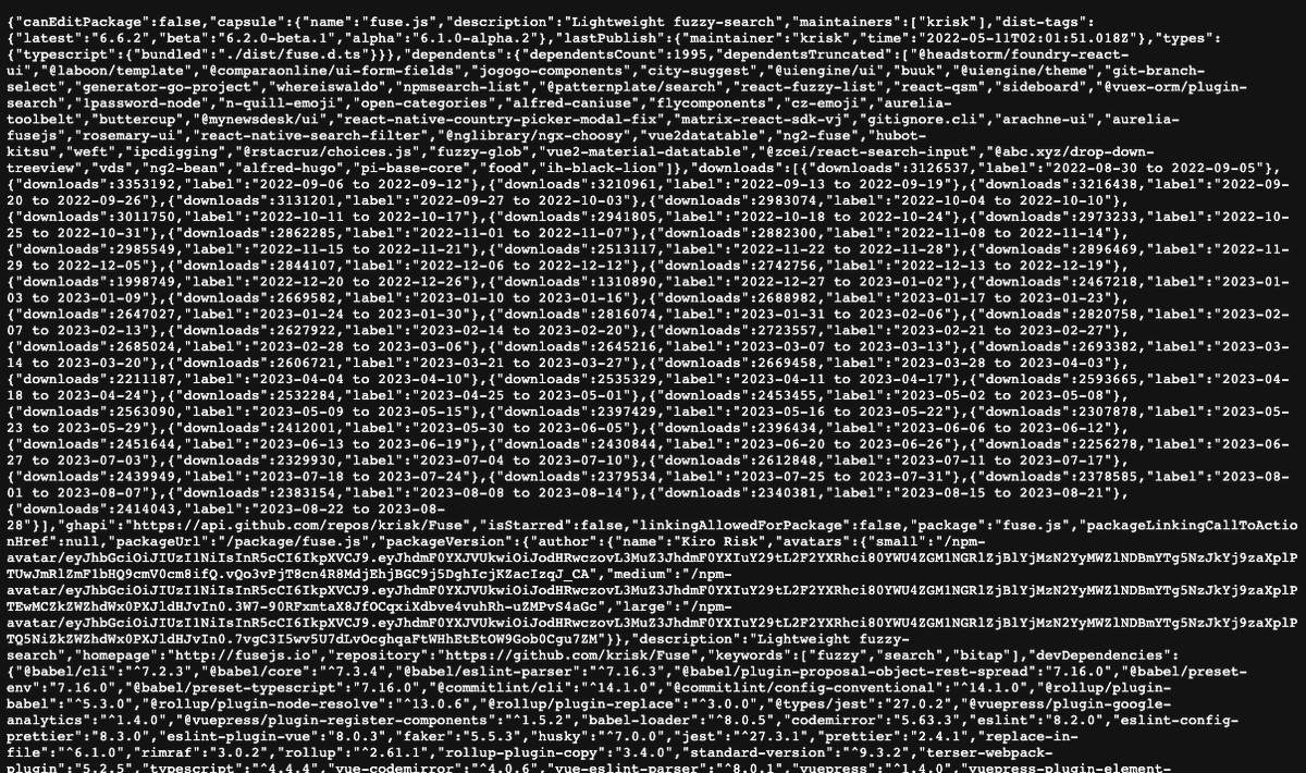 d34thwings's tweet photo. @npmjs Fuse.JS package page is broken 🤔 (poke @kirorisk )
https://t.co/u0yQjKTClV https://t.co/2fhF7K7Wx9