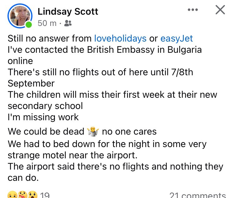 sergeantmilko's tweet photo. I cannot believe @easyJet and or @loveholidays have left my friends and their children stranded in Bulgaria! Both female! Not contact! Absolutely disgusting!!! https://t.co/md88VdfhkG