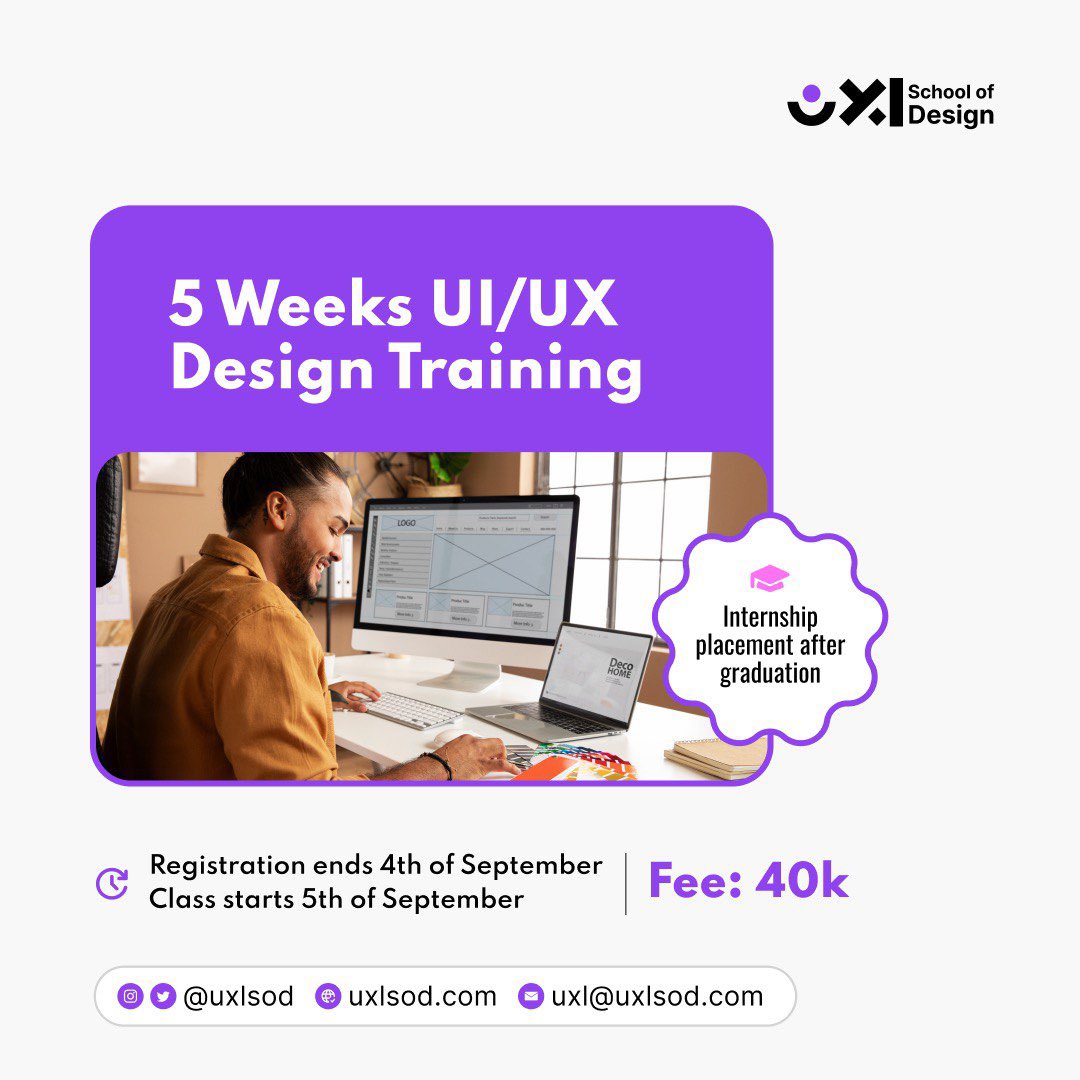 Adetomilola10's tweet image. Step into UI/UX mastery! 🌟
Join our immersive class, where design meets mindset.
Get internships After Training for real-world insights. 
Your future starts now!
Fee 40k

Class Payment link- selar.co/89636b

#UIUXJourney #RealWorldImpact #InternshipOpportunities