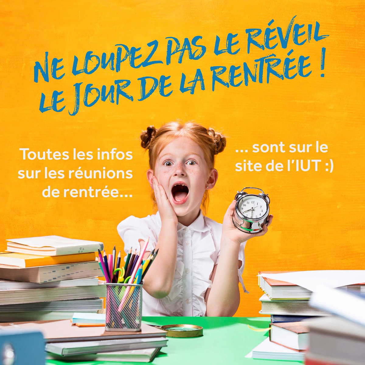 Ça ferait mauvais genre d'arriver en retard le premier jour non ?
Pour ne pas se faire remarquer, voici les infos utiles pour la #rentée : bit.ly/3QYTLxz
⌚Horaire + 📍lieu de RDV et on a même fait un plan pour les nouveaux arrivants😊