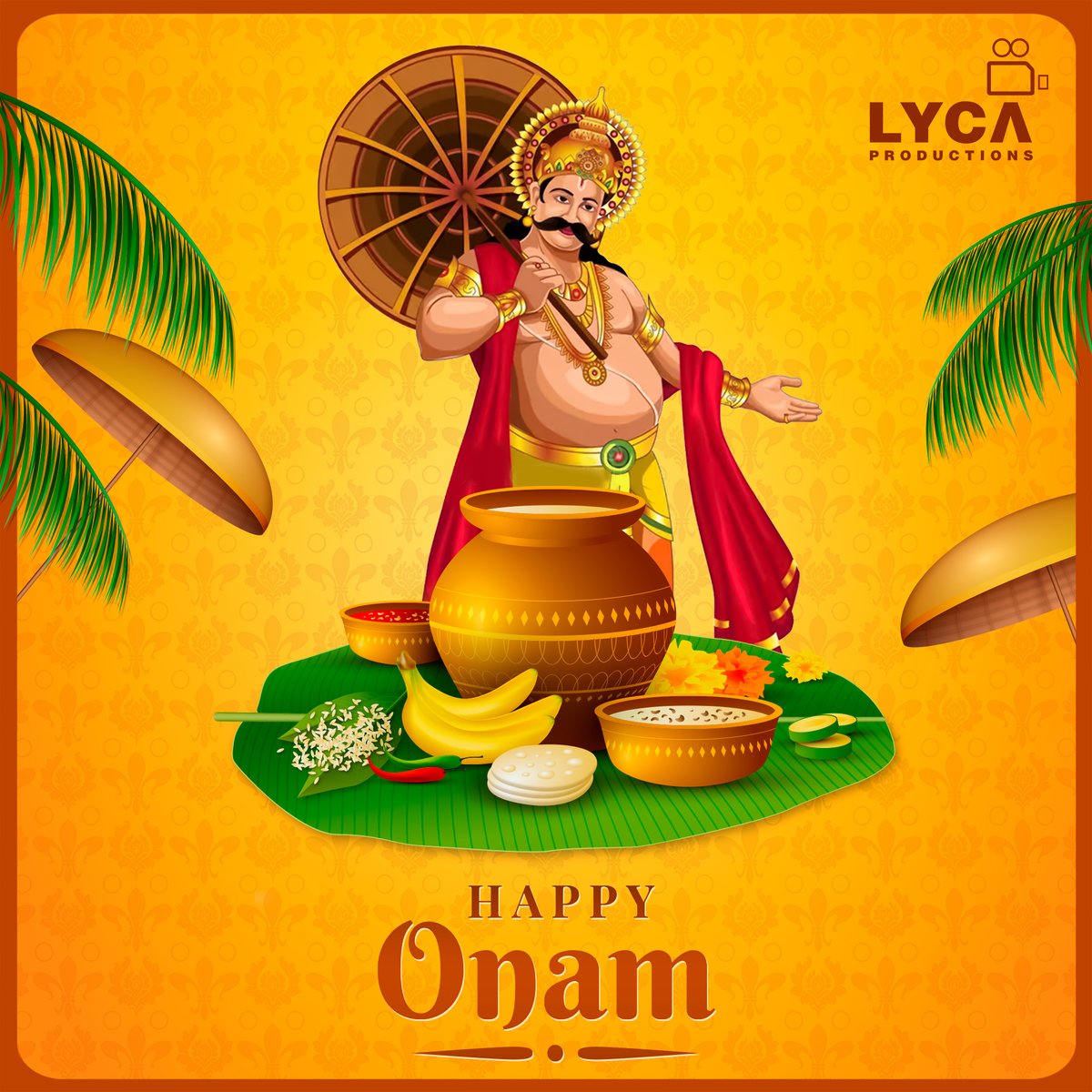 Lyca Productions wishes you and your loved ones a very Happy Onam! 🌼🪔🚣🏻 May the spirit of Onam fill your homes with joy, prosperity and happiness! 🌼🤗✨ #Onam #HappyOnam #OnamAshamsakal