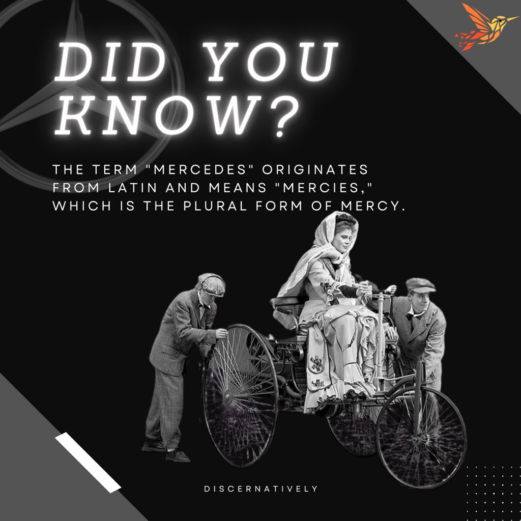 discernatively's tweet photo. DID YOU KNOW?
#Discernatively #MercedesBenz #KarlBenz #Innovation #AutomotiveHistory #Mercedes #Cars #Automotive #Benz #MercedesDrive #MercedesRoadtrip #MercedesDesign #MercedesTech #MercedesElectric #History #LuxuryCars #MercedesLifestyle #CarsLover #AMGGT #Mercedessuv #MercedesPassion #Facts