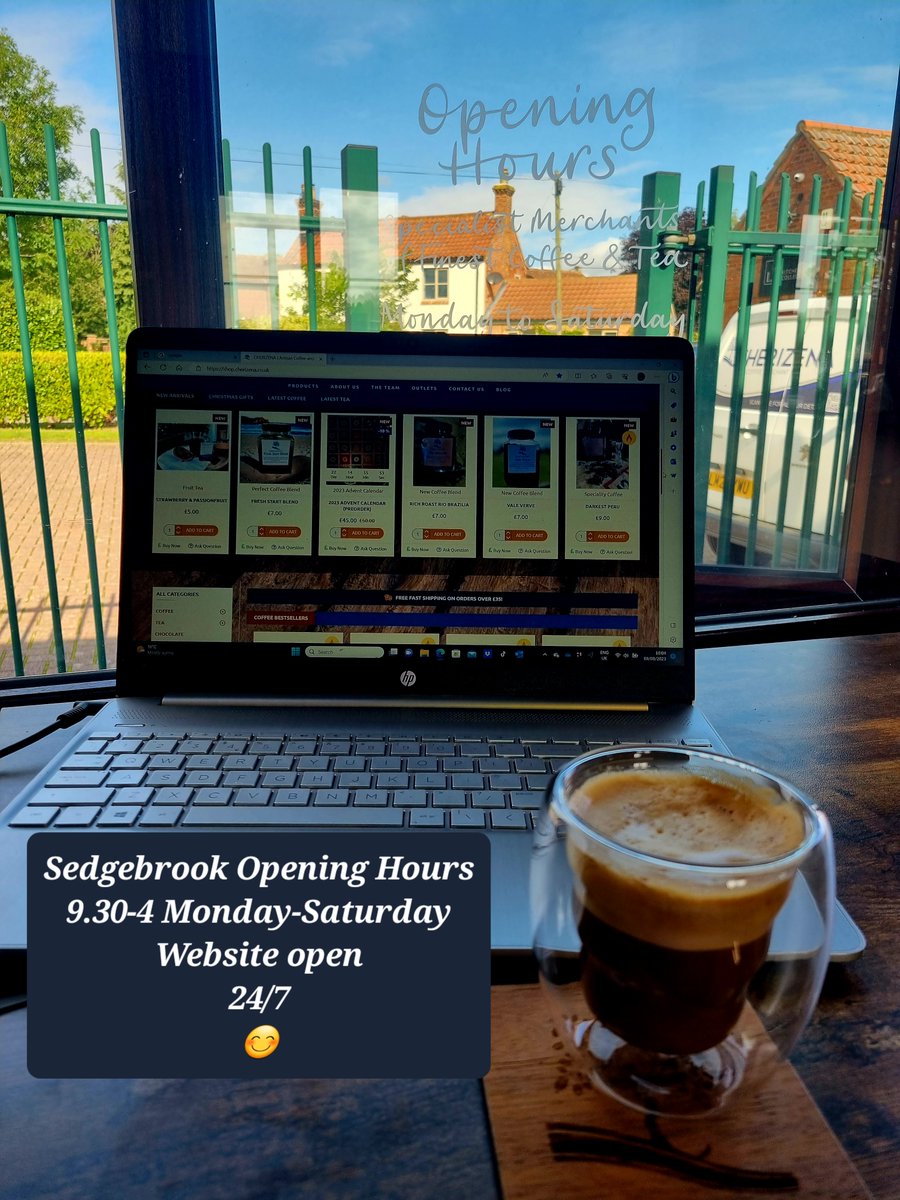 Open at Sedgebrook Monday - Saturday 9.30-4, Website open 24/7 😃