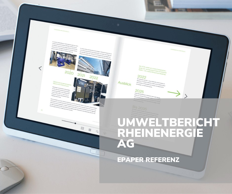 1000epaper's tweet photo. Auf unserer Website erwartet euch eine neue ePaper-Referenz: Der Umweltbericht der #RheinEnergie AG! 🌍

Dort erfahrt ihr alles Wissenswerte über den Energiedienstleister &amp; seinen #Umweltbericht, der als 1000°ePaper veröffentlicht wurde:

🔗 https://t.co/uyXjZ8xIh4

#epaper https://t.co/9qHqlPynAT