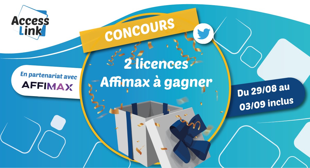 🎁 Tentez de gagner une licence Affimax d’une valeur de 129 € 

Maximisez vos revenus avec un outil d’affiliation complet, 100 % automatisé !  

RT et Follow <a href="/Affi_Max/">Affimax 🇫🇷</a> + @Access_Link

🍀 2 gagnants - TAS lundi 4 septembre

#SEO #Netlinking