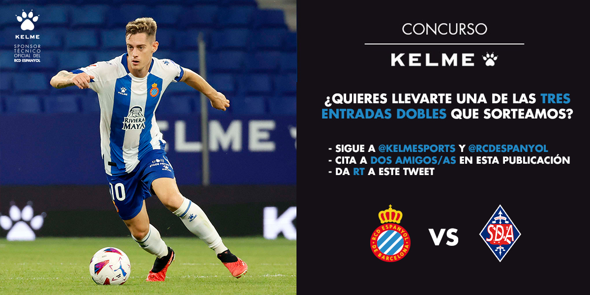 Kelmesports's tweet photo. 💥 𝗦𝗢𝗥𝗧𝗘𝗔𝗭𝗢 💥

🎟️ 𝗧𝗥𝗘𝗦 𝗘𝗡𝗧𝗥𝗔𝗗𝗔𝗦 𝗗𝗢𝗕𝗟𝗘𝗦: RCD Espanyol – SD Amorebieta

👥 Sigue a @Kelmesports y @RCDEspanyol 
🔄 Haz RT
💬 Menciona a dos amigos/as. Cada comentario es una participación adicional.

⏳ Puedes participar hasta el JUEVES a las 15:00 ⌛️ https://t.co/RrRipm5sjn