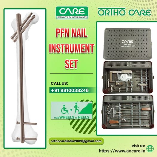 OrthoCare4's tweet image. Empowering Stronger Journeys to Recovery. Presenting ORTHO CARE's PFN Nail Instrument Set - Strengthening Fracture Healing.
Contact US: 91-9810038246
aocare.in
#Orthocare #PFNNailInstrumentSet #interlockingnails #stronganddurablespinalimplants