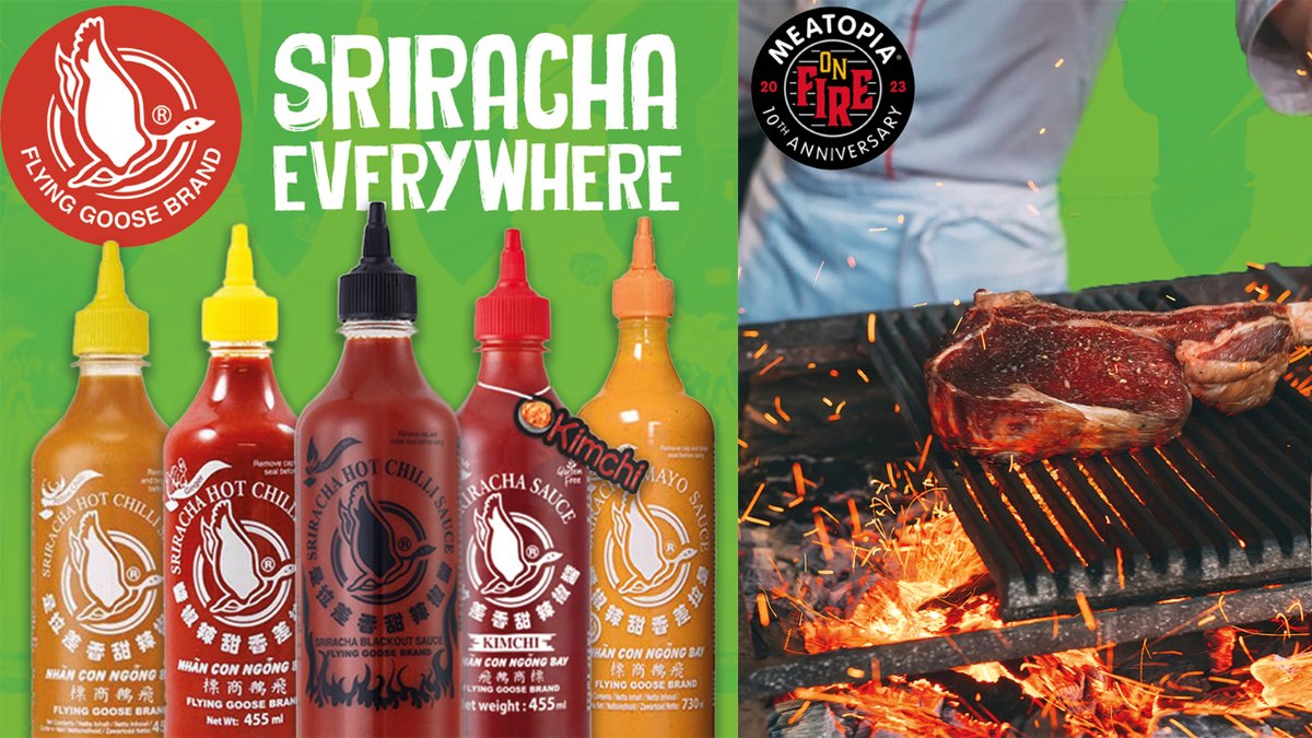 Follow the Goose...For those attending the Meatopia festival this week make sure you come and find us for your chance to win prizes at the Spin &amp; Win!

#flyinggoose #followthegoose #sopinternational #meatopia #win ##srirachaeverywhere #srirachaoneverything #hotsaucelover