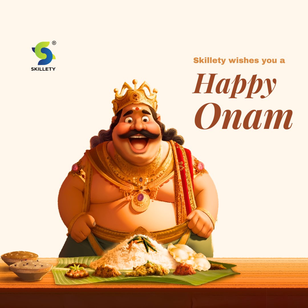 "Skillety Technologies Pvt Ltd wishes you a joyous and prosperous Onam! May this festive season bring you abundance, happiness, and success. Happy Onam!"