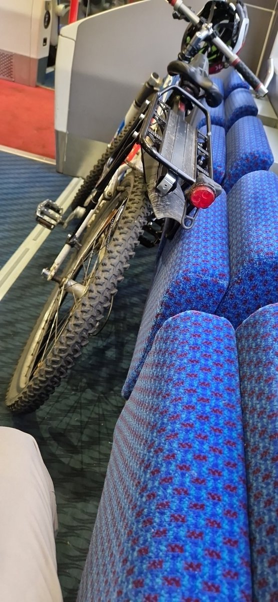 Chorcai's tweet photo. @IrishRail provide a space or ban it, 5 seats taken up https://t.co/gkz87SDy2h