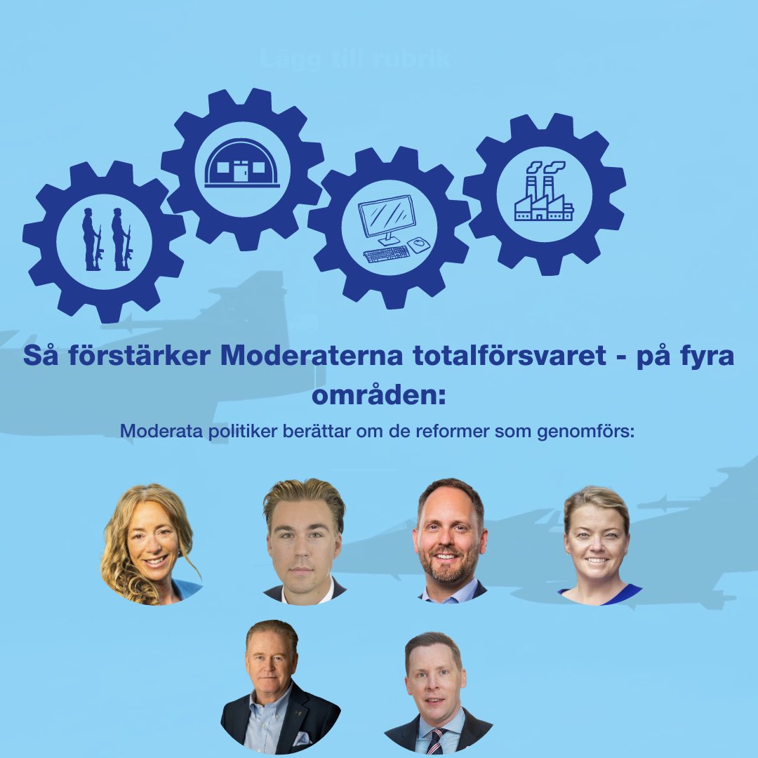 Ni har väl inte missat att våra moderata politiker berättat om de försvarspolitiska reformer som genomförs? En kort 🧵 ⬇️