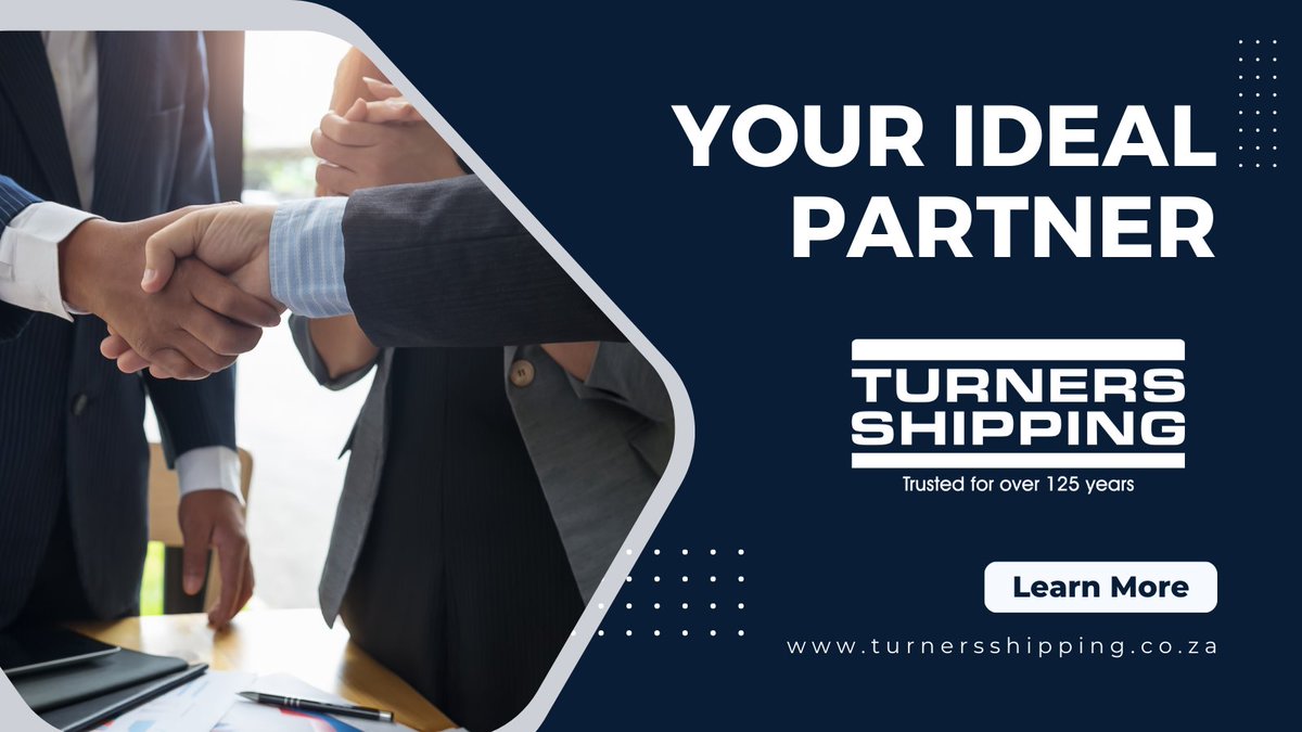 Reliable, Efficient, and Trustworthy. Turners Shipping is your ideal partner for all your shipping needs.
Reach out to us today - turnersshipping.co.za/contact/
 #TurnersShipping #LogisticsPartner