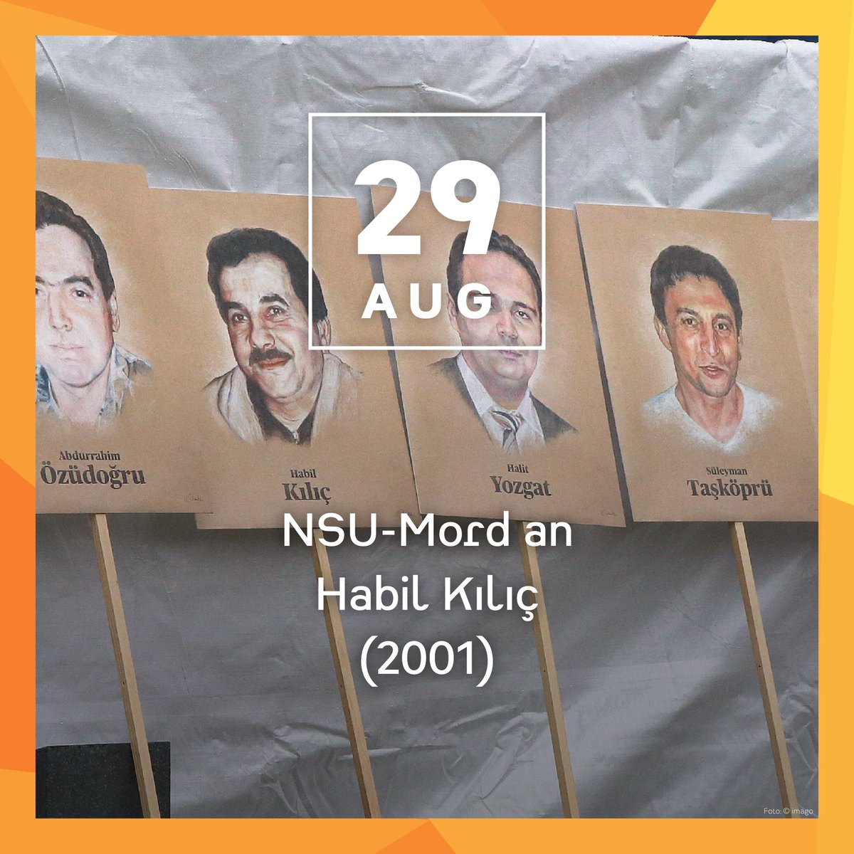 Caro Keller von NSU-Watch erinnert in ihrem Dossier an den NSU-Mord an Habil Kılıç am 29. August 2001. Nachzulesen hier: bit.ly/3EhhiSJ
