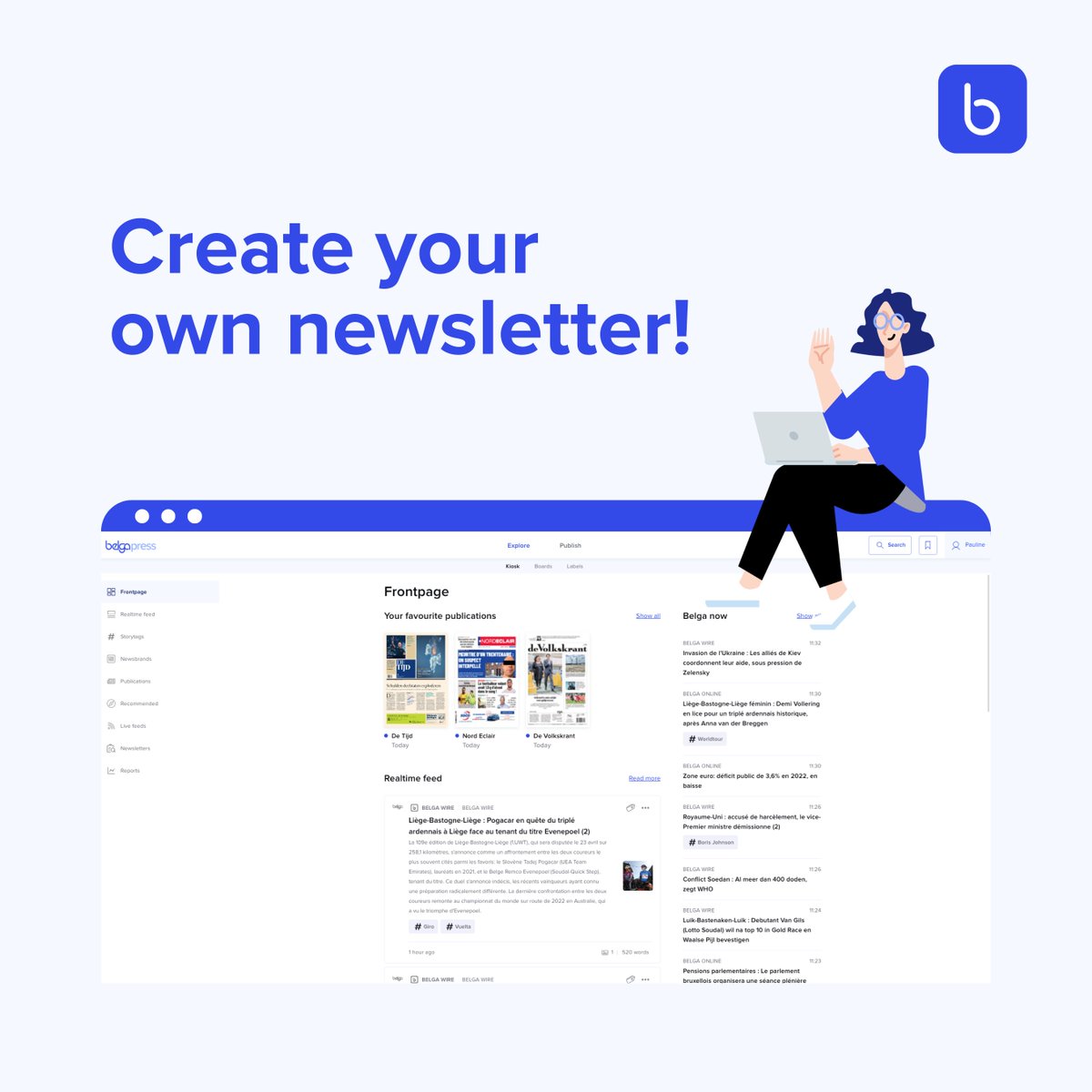 Did you know that you can curate different newsstreams with our powerful newsletter editor? Easily share your multimedial newsletters with the consumers in your target audiences! 🖥️ 

☑️ Add rich media content like video, images, featured articles and article lists 
☑️ Brand your